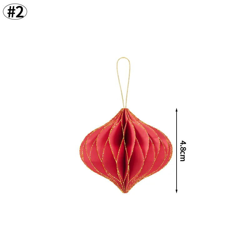 Árvores de Natal de papel, Árvore de papel de favo de mel de Natal Enfeite de árvore papel