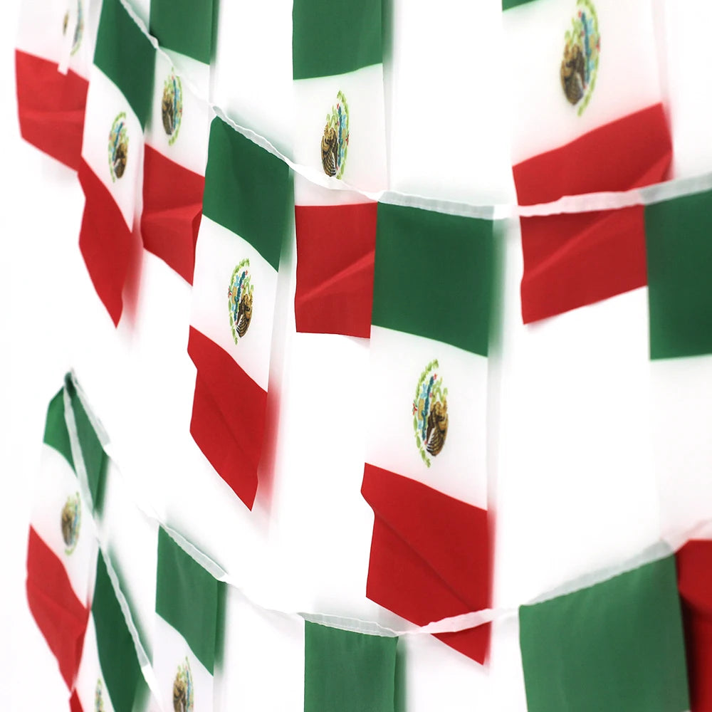 Bandeirinhas Copa do Mundo Cordão de bandeira do México de 1,5 m, 24 peças (México)