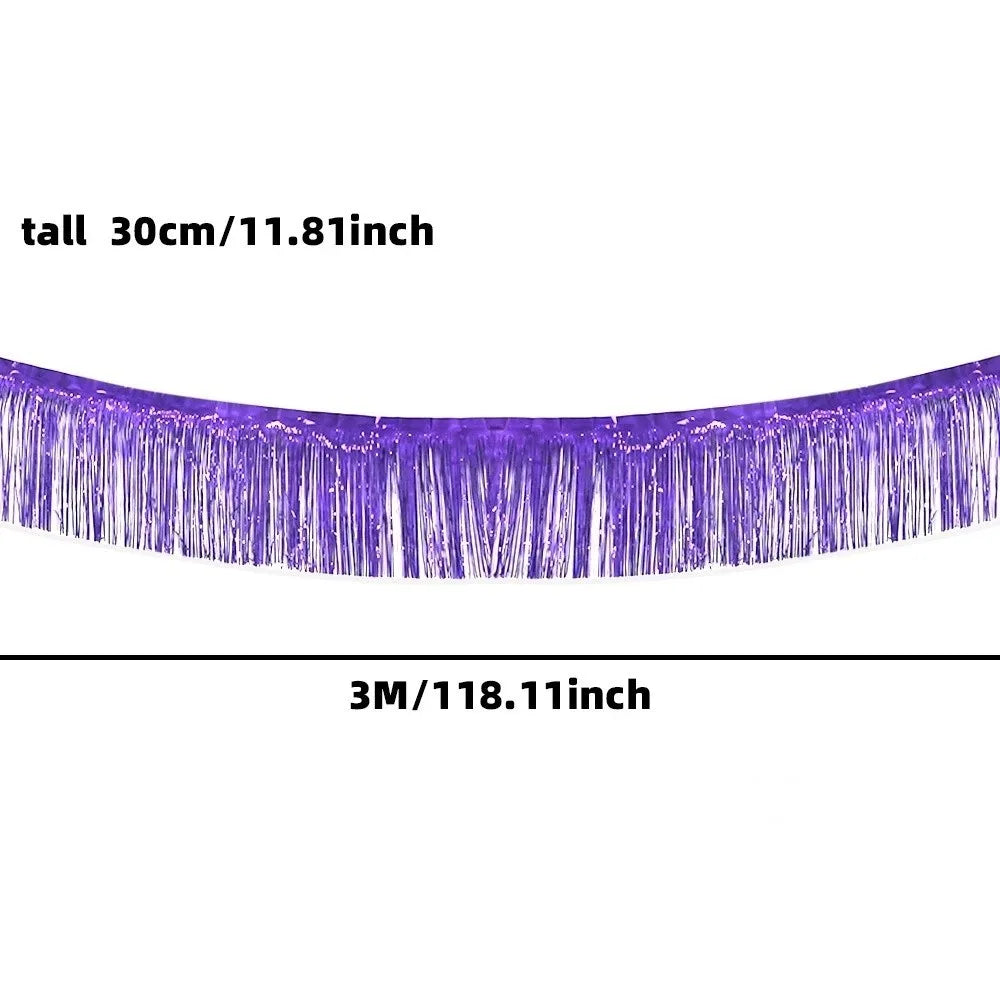Cortina Laser Decorações flutuantes de desfile de glitter de 3,5 m trailer, guirlanda alumínio