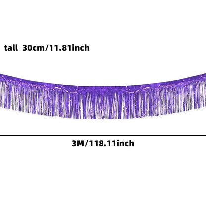 Cortina Laser Decorações flutuantes de desfile de glitter de 3,5 m trailer, guirlanda alumínio
