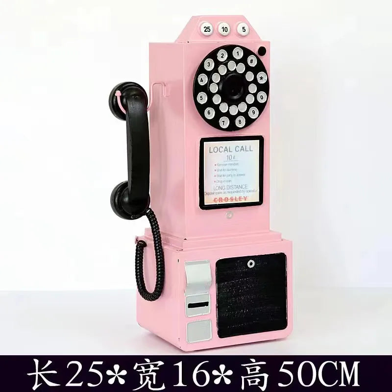 Cabine Telefônica Britânica Antigo Retro Rosa Estilo britânico antigo vintage foto cabine