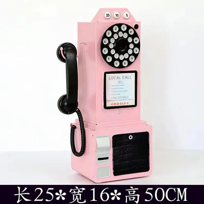 Cabine Telefônica Britânica Antigo Retro Rosa Estilo britânico antigo vintage foto cabine