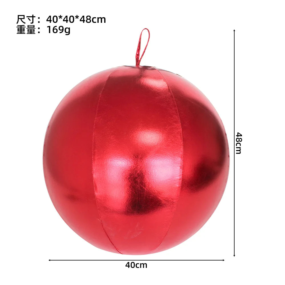 Bola de Natal Inflável Colorido Internos 40cm*Largura*54 cm*Peso: 191g Gigante 40cm PVC
