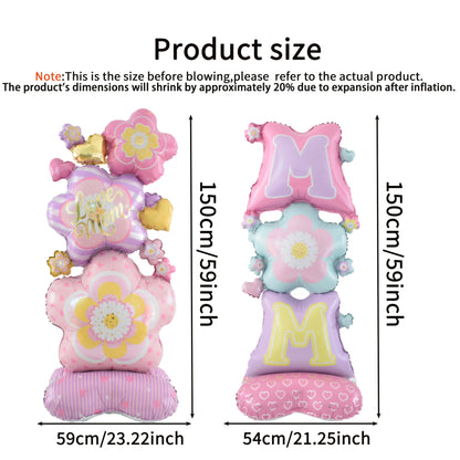 Balão de chão para o Dia das Mães - 2 unidades grandes de 112 cm x 39 cm, decoração