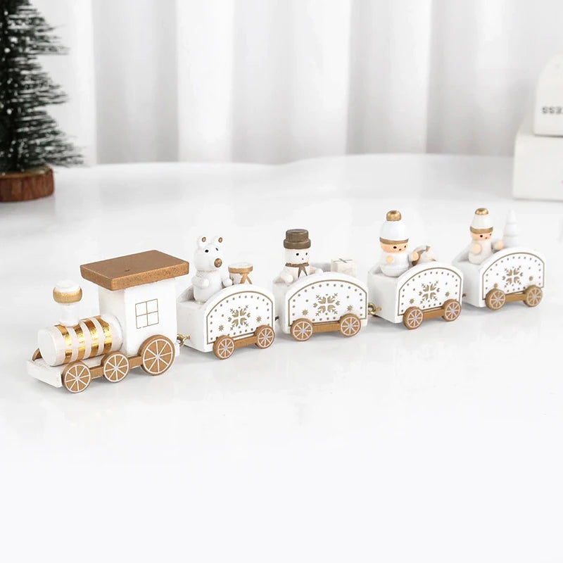 Trenzinho de Natal de Madeira Enfeite Decorativo de Mesa Mdf 25cm