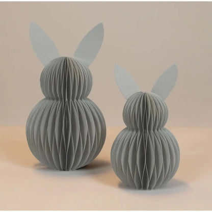 Coelho da Páscoa de Papel Decoração de Páscoa, Conjunto de 2 Peças de Centro de Mesa