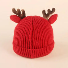 Carregar imagem no visualizador da galeria, Gorro infantil de tricô para inverno, gorro macio e quente para bebês com chifre
