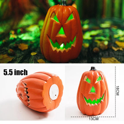 Luzes de abóbora, lanterna de abóbora, abóbora de Halloween, luz noturna LED e abóbora