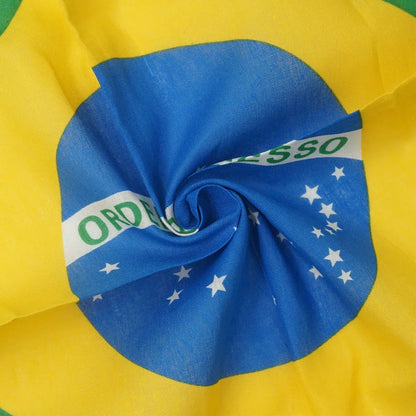 Bandana Do Brasil Bandeira Do Brasil Copa Do Mundo 21*21cm Verde Bandeira Do Brasil