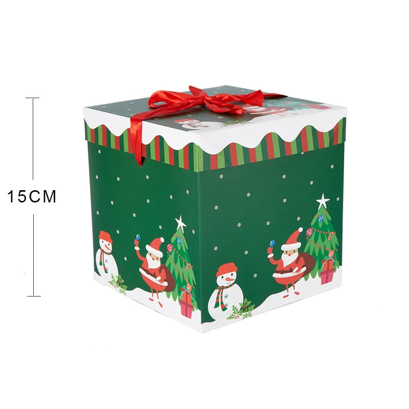 Caixas Natal Lindas 3 Caixas de Presente de Natal com Tampa e Caixas de Natal