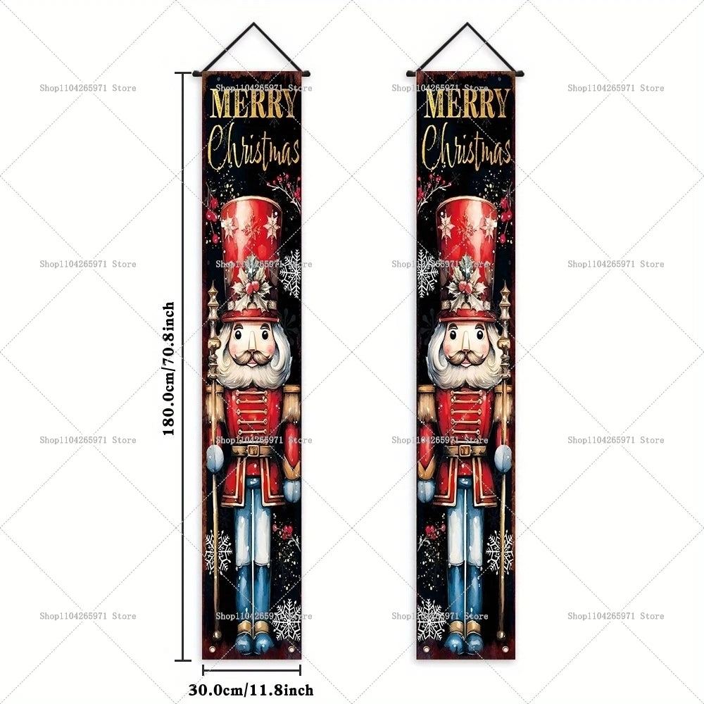 Pingente Quebra-Nozes Banner de natal decoração natalina porta grande 180cm top
