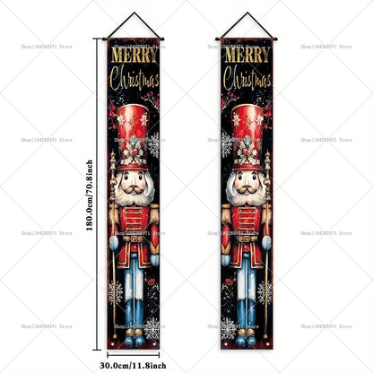 Pingente Quebra-Nozes Banner de natal decoração natalina porta grande 180cm top