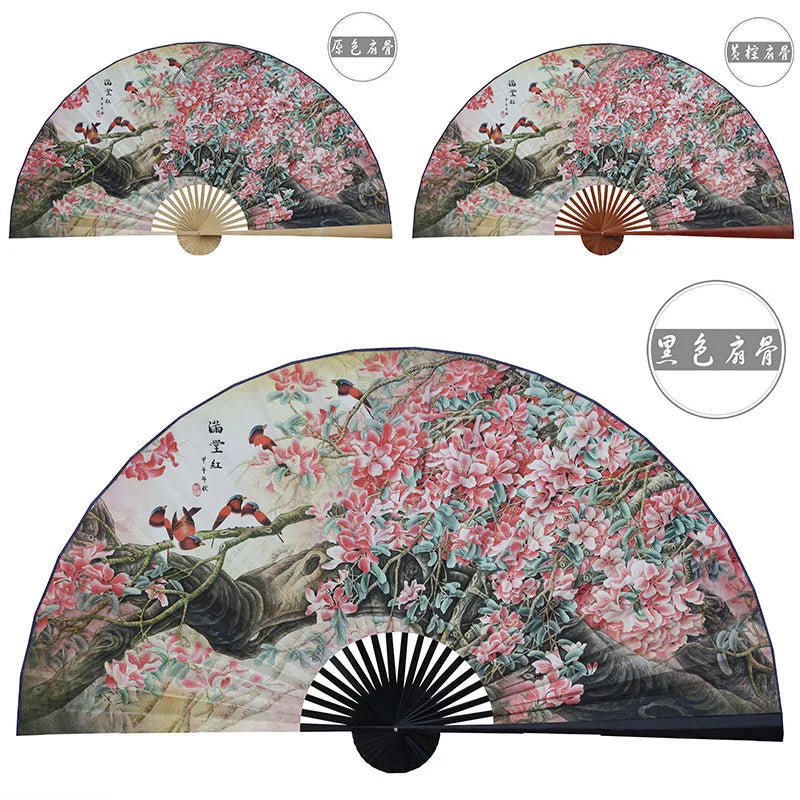 Grande Leque Pendurado, Decoração de Parede de Fundo, Leque Pendurado Artesanal