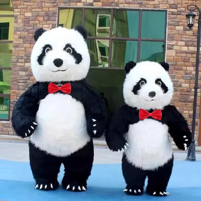 Fantasia Urso Polar Inflável Natal Mascote Traje kit Completo Mascote para Natal