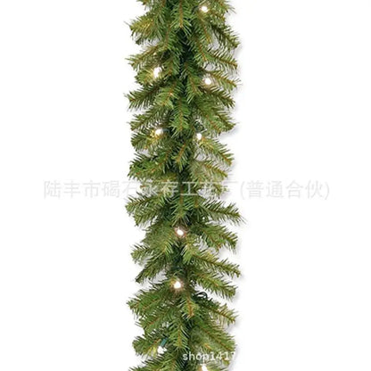 Guirlanda de Natal com luzes, Guirlanda de Natal Guirlanda de toque real de cedro dobrável