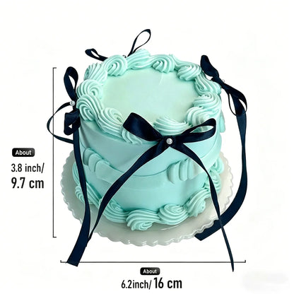 Enfeites Bolo Fake Cupcakes em Arco de Aniversário, Laços de Fita Rosa Claro, Decorações Altas para Arco