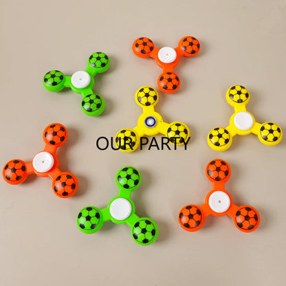 Giroscópio Copa do Mundo De Cristal Transparente Fidget Spinner Com Luz Brilho