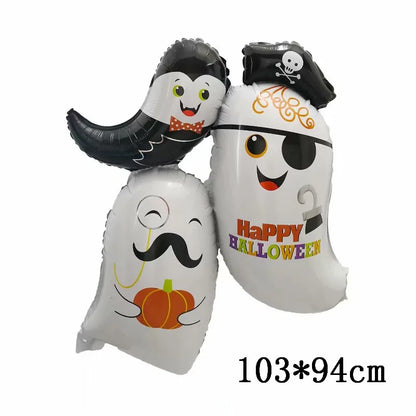 Decoração de festa de Halloween 3D balões decoração abóbora gato balão forma fantasma
