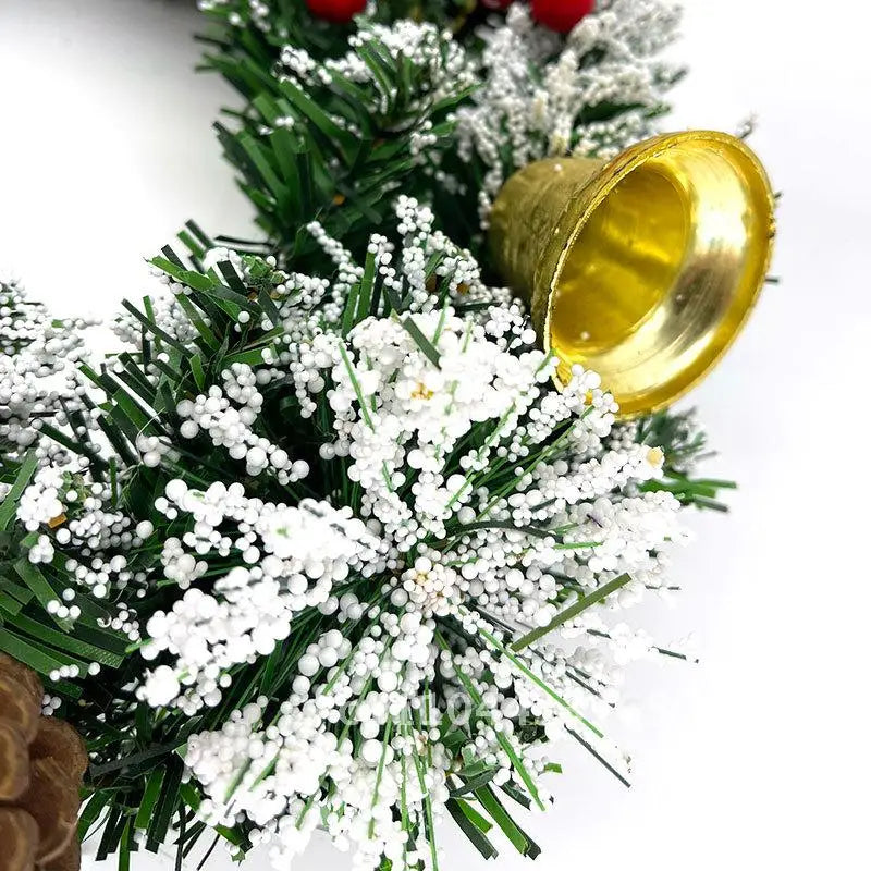 Guirlanda de parede de Natal, guirlanda de frutas vermelhas de cogumelo artificial artesanal