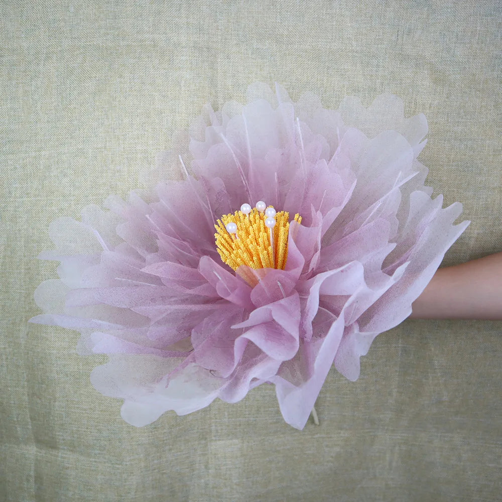 Peônia Artificial Realista , Cabeça De Flor Grande De 50 Cm , Flores Falsas Ao Ar Livre