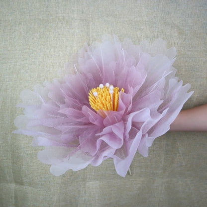 Peônia Artificial Realista , Cabeça De Flor Grande De 50 Cm , Flores Falsas Ao Ar Livre