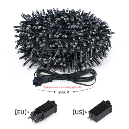 Luzes de fada a bateria para áreas externas de luzes de Natal LED para ambientes internos