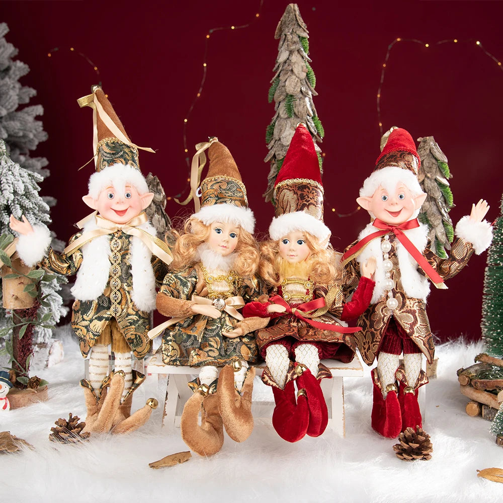 Bonecos de Elfo de Natal, 45cm Macios e Adoráveis enfeites Árvore de Natal Elfos Árvore Natal