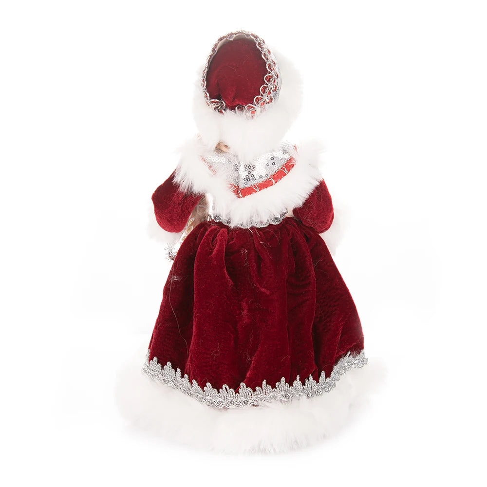 Papai Noel Grande Muñeco Cajado Azul Claro Figura do Papai Noel Ded Moroz Natalino