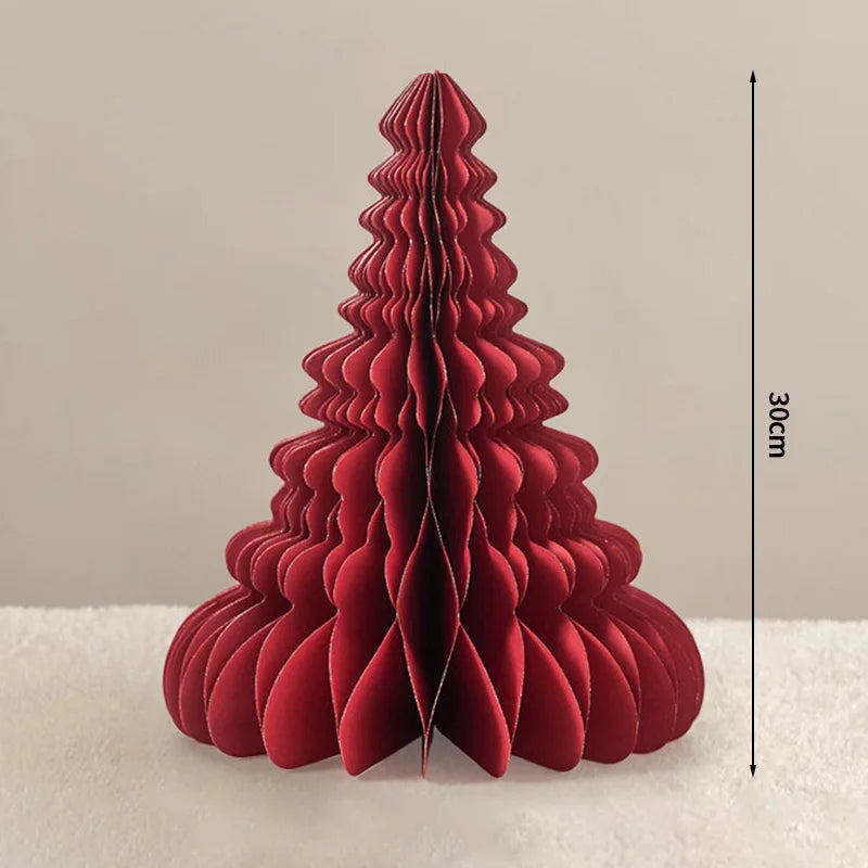 Árvores de Natal de papel, Árvore de papel de favo de mel de Natal Enfeite de árvore papel