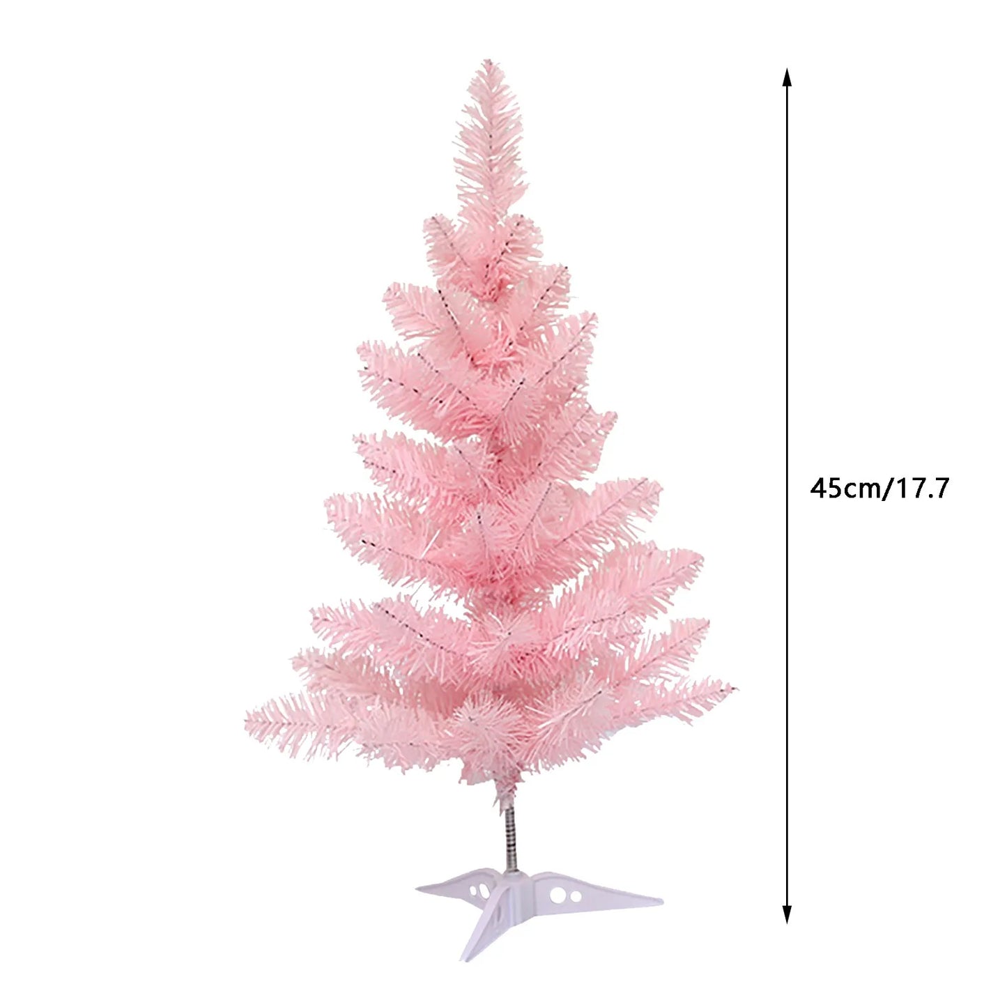 Árvore de Natal Rosa Mini Árvore de Natal de 1,6 m, Pontas de Ramo de PVC, Rosa Cerejeira