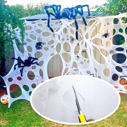 Decorações de teia de aranha para o dia das bruxas ao ar livre – Decoração de teia aranha