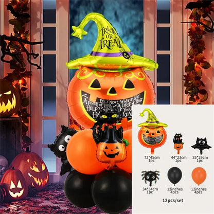 Kit Balões Halloween decoração de festa de Halloween com balões - 12 peças de balões