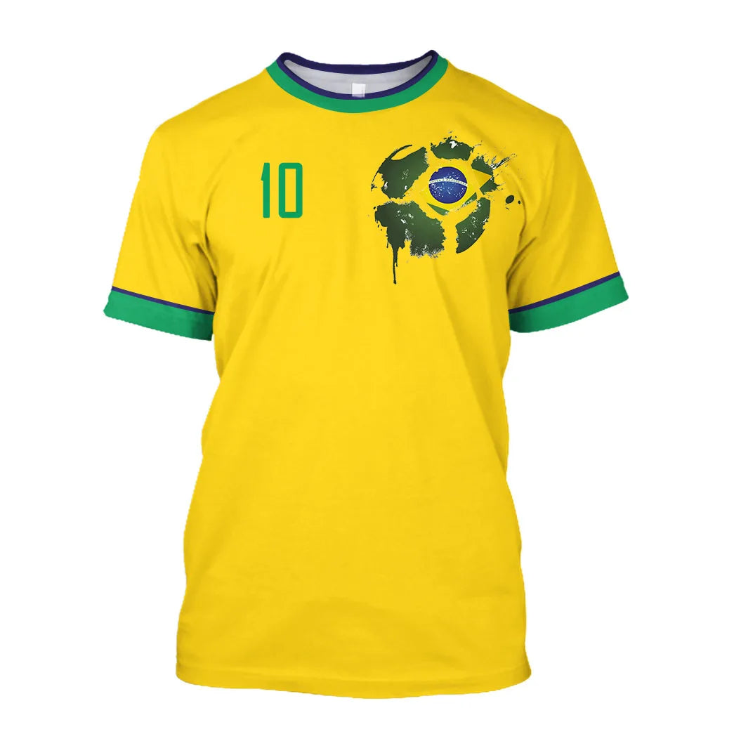 Camisa seleção brasileira Copa do Mundo Branco camiseta Brasil Adulto Masculina Feminina