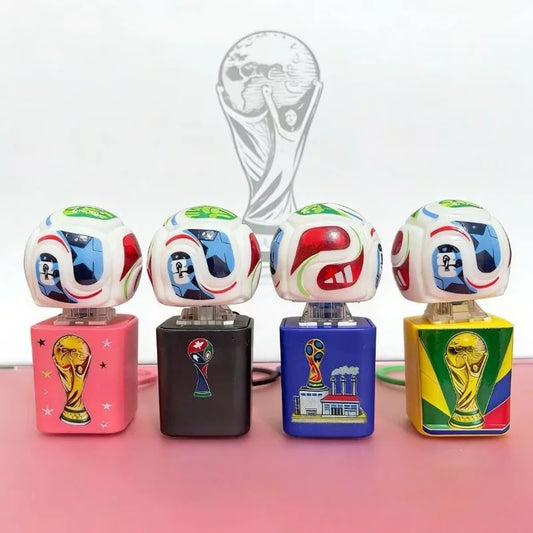 Chaveiro Botão Copa do Mundo LED Chaveiro Bola Futebol Com Som E Luz Copa Do Mundo