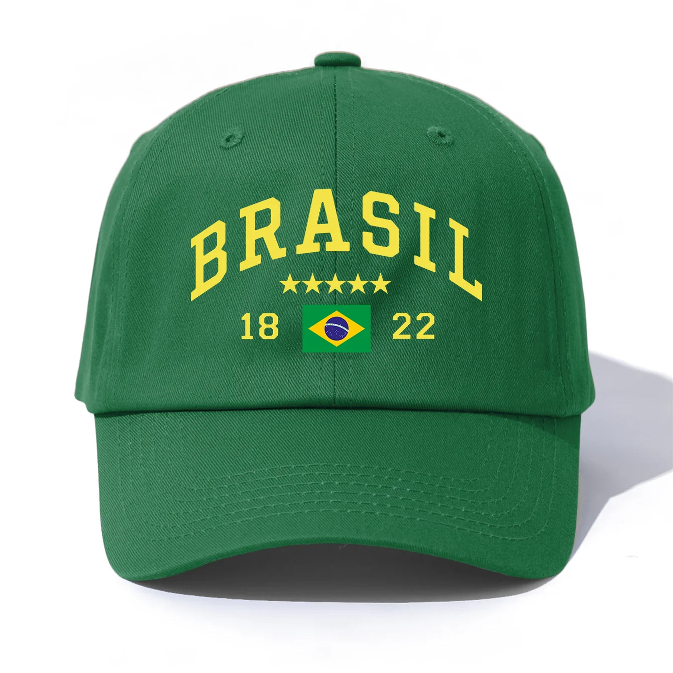 Boné Brasil com Bordado, Futebol, Unissex, Ajustável Obs.: Colorido