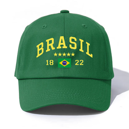 Boné Brasil com Bordado, Futebol, Unissex, Ajustável Obs.: Colorido