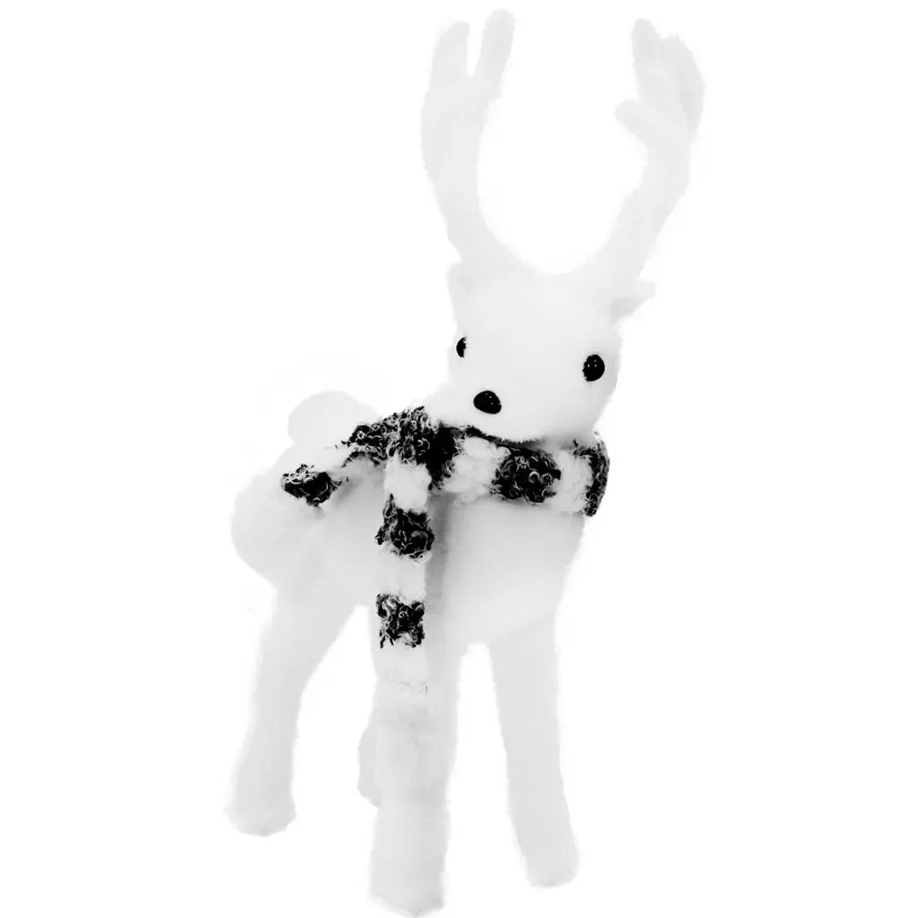 Boneco Natal Enfeite Natalino Rena Felpuda 28cm Rena Felpuda Enfeite Natalino