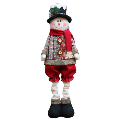 Kit boneco Papai Noel Boneco de Neve Rena Natal Boneco de Natal em pé - boneca retrátil