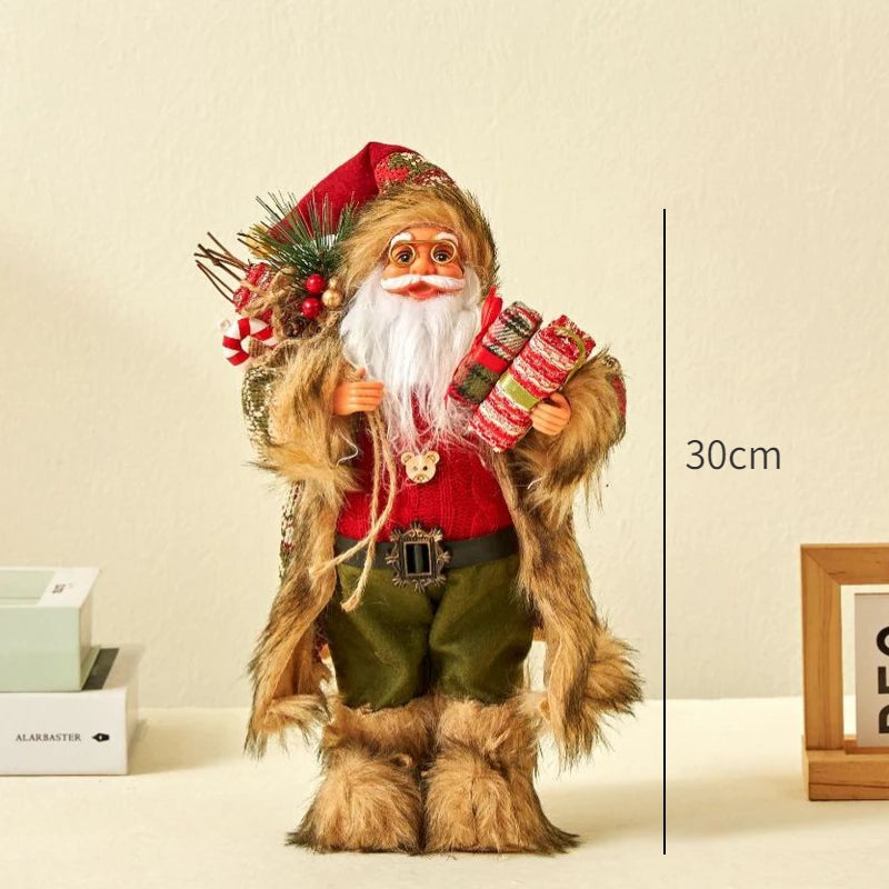 Boneco Papai Noel decoração de papai Noel em pé figura de papai Noel, 45cm