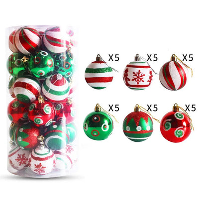 Enfeites de bola de Natal de ouro de 80 mm, 24 peças, conjunto de enfeites de alívio árvore