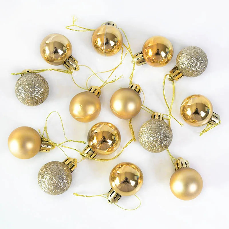 Bola de natal glitter Conjunto de 24 peças de decorações de Natal com bolas Natal  bolas