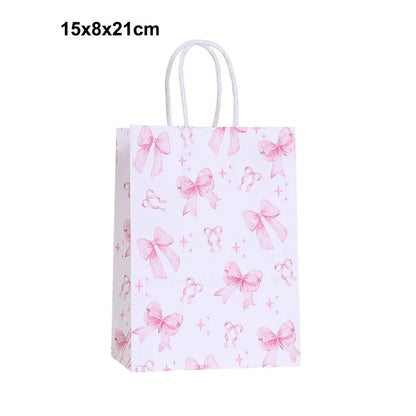 Sacolas Rosa Dia das Mães Pacote com 12 caixas de lembrancinhas de festa rosa, sacos