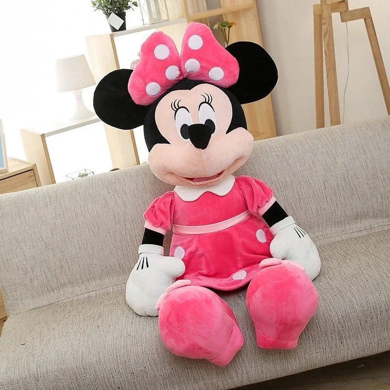 Boneco Mickey Short (Vermelho) Bonecas Pelúcia Minnie Vermelha  Mickey Tamanho 50cm