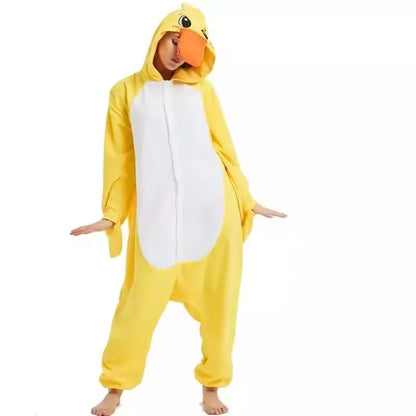 Fantasia Adulto Pintinho Amarelinho Pijama Macacão Unissex Infantil 140 e Adulto S-XXL