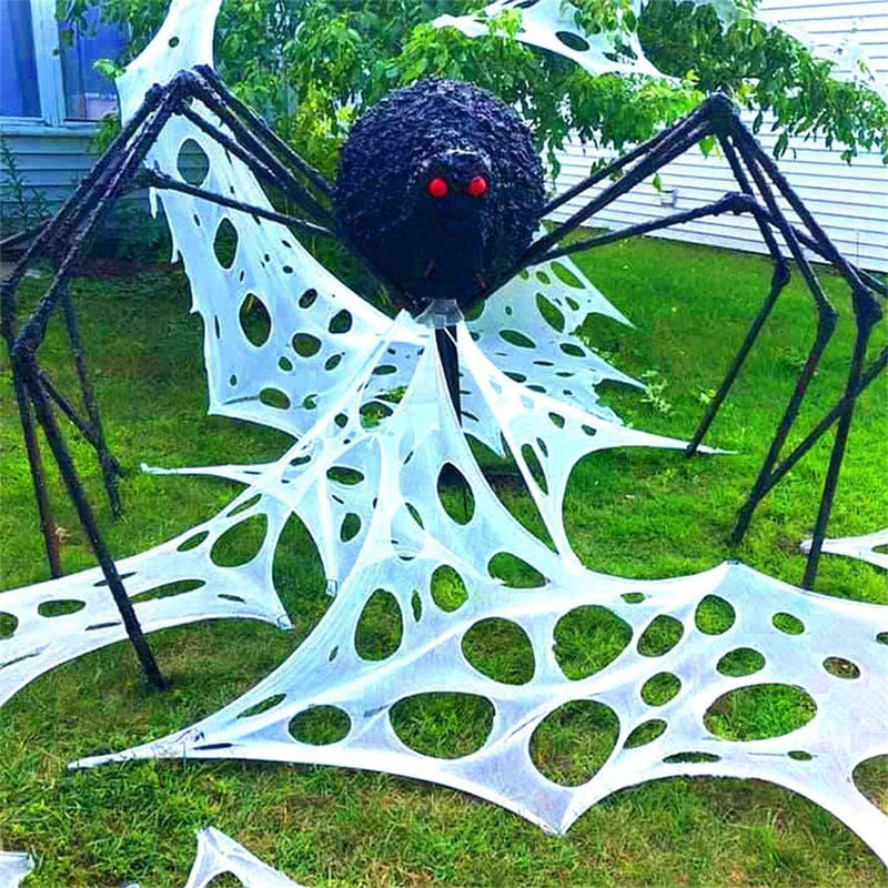 Decorações de teia de aranha para o dia das bruxas ao ar livre – Decoração de teia aranha