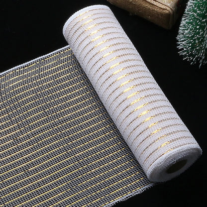 Fita de Malha de Natal Rolo de Tule com Glitter para Árvore e Guirlanda