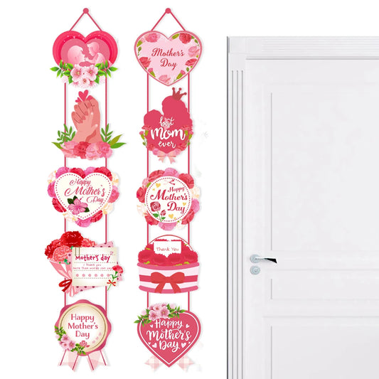Decoração Teto de Dia das Mães Porta Pendurada Banner Dia das Mãe