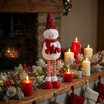 Boneco de Natal Genérica Estatueta Decoração de Natal Retrátil Novidade Esticável