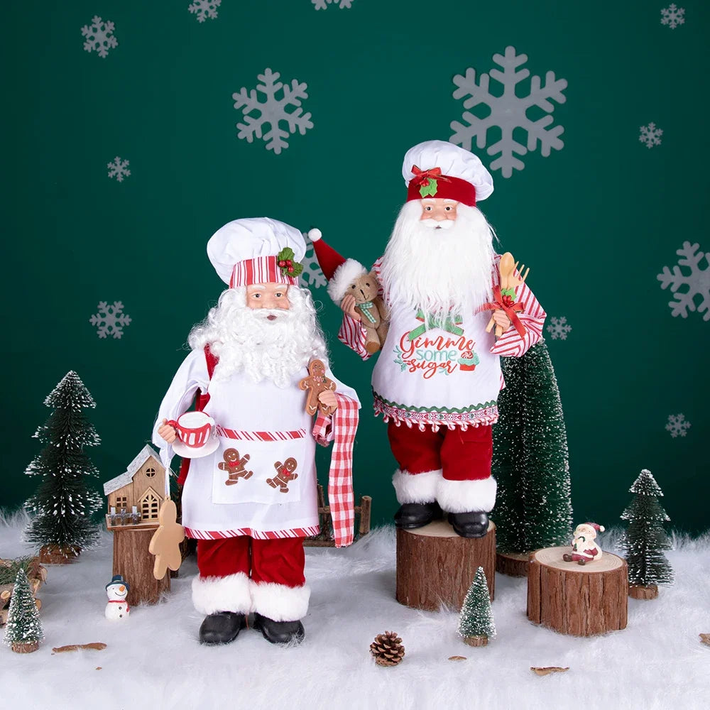 Papai Noel Gourmet Confeiteiro 41cm vermelho memórias de confeitaria, papai Noel