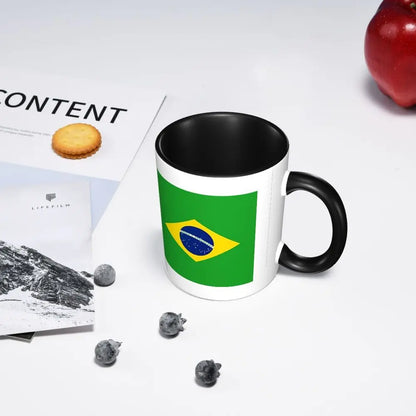 Caneca Futebol Bandeira Brasil Criativa Copa do Mundo (Verde) de 590 ml Futebol Bandeira